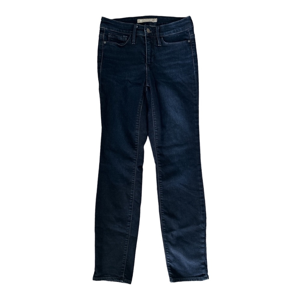 Athleta jeans Sculptek size 2 Dark blue denim Straight pants